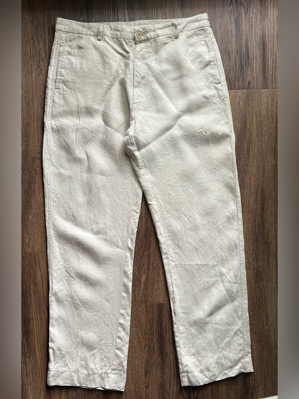 Island Importer Men’s 100% Linen Pants Beige Size 36